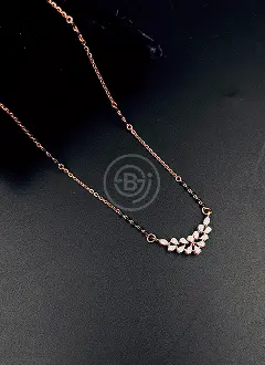 Elegant Diamond Leaf Mangalsutra