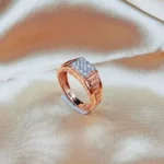 Elegant Princess Cluster Diamond Ring