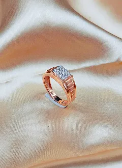 Elegant Princess Cluster Diamond Ring