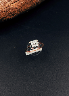 Elegant Princess Cluster Diamond Ring